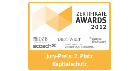 ZertifikateAwards 2012 2nd place, Best Issuer: Capital Protection Certificates